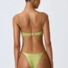 Sundial Embellished Underwired Balconette Bikini Top i pæregrønn