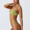 Sundial Embellished Underwired Balconette Bikini Top i pæregrønn