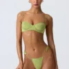 Sundial Embellished Underwired Balconette Bikini Top i pæregrønn