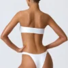 Sunray pyntede bikinitruser med brede stropper i hvit