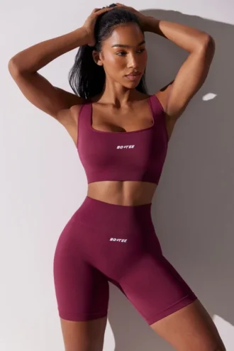 Super Sculpt-bikeshorts med høy midje i fargen Plum