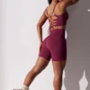 Super Sculpt-bikeshorts med høy midje i fargen Plum