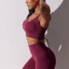 Super Sculpt-bikeshorts med høy midje i fargen Plum