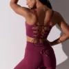 Super Sculpt-bikeshorts med høy midje i fargen Plum