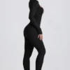 Super Sculpt sømløs jumpsuit i full lengde i svart