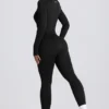 Super Sculpt sømløs jumpsuit i full lengde i svart