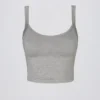 Super Sculpt sømløs lang camisole-top i grå melert