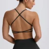 Super Sculpt sømløs ryggløs sports-BH i Ash