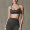 Super Sculpt sømløs ryggløs sports-BH i Ash
