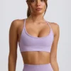Super Sculpt sømløs ryggløs sports-BH i myk lilla
