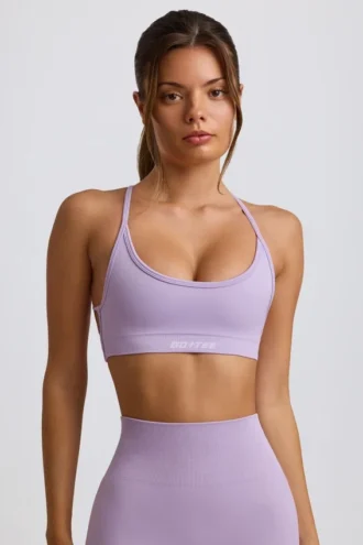 Super Sculpt sømløs ryggløs sports-BH i myk lilla