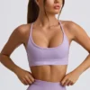 Super Sculpt sømløs ryggløs sports-BH i myk lilla