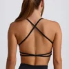 Super Sculpt sømløs ryggløs sports-BH i svart