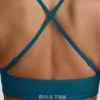 Super Sculpt sømløs sports-BH med kryssrygg i blågrønn