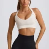 Super Sculpt sømløs sports-BH med kryssrygg i hvit