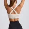 Super Sculpt sømløs sports-BH med kryssrygg i hvit