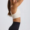 Super Sculpt sømløs sports-BH med kryssrygg i hvit