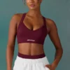 Super Sculpt sømløs sports-BH med kryssrygg i plomme