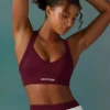 Super Sculpt sømløs sports-BH med kryssrygg i plomme