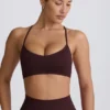 Super Sculpt sømløs sports-BH med kryssrygg i sjokoladebrun