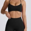 Super Sculpt sømløs sports-BH med kryssrygg i svart