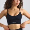 Super Sculpt sømløs sports-BH med rund hals i svart