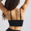 Super Sculpt sømløs sports-BH med rund hals i svart
