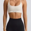 Super Sculpt sømløs sports-BH uten rygg i hvit