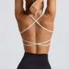 Super Sculpt sømløs sports-BH uten rygg i hvit