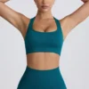Super Sculpt sømløs T-rygg sports-BH i blågrønn
