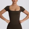 Super Sculpt sømløs T-skjorte i brun