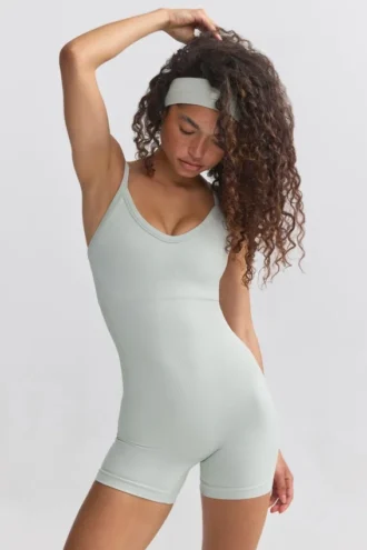 Super Sculpt sømløs unitard i grått