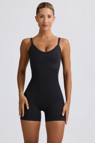 Super Sculpt sømløs unitard i svart