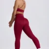 Super Sculpt sømløse leggings i burgunder