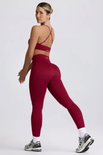 Super Sculpt sømløse leggings i burgunder