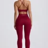 Super Sculpt sømløse leggings i burgunder