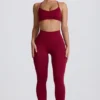 Super Sculpt sømløse leggings i burgunder