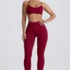 Super Sculpt sømløse leggings i burgunder