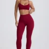 Super Sculpt sømløse leggings i burgunder