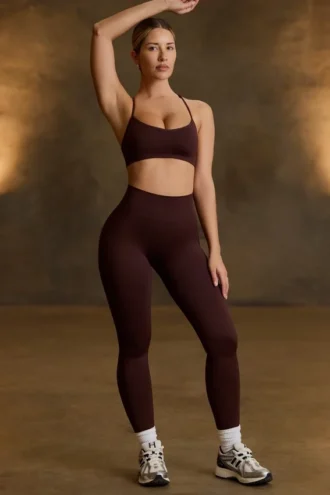 Super Sculpt sømløse leggings i Chocolate