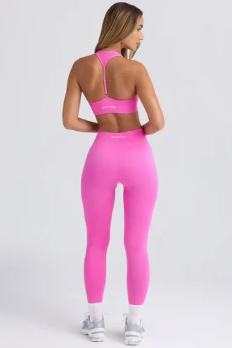 Super Sculpt sømløse leggings i sukkerrosa