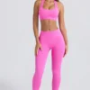 Super Sculpt sømløse leggings i sukkerrosa