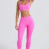 Super Sculpt sømløse leggings i sukkerrosa