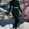 Super Sculpt sømløse leggings i svart