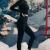 Super Sculpt sømløse leggings i svart