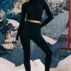 Super Sculpt sømløse leggings i svart