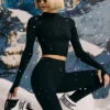 Super Sculpt sømløse leggings i svart