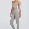 Super Sculpt sømløse leggings med høy midje i grå melert
