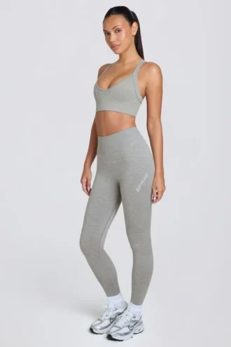 Super Sculpt sømløse leggings med høy midje i grå melert