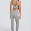 Super Sculpt sømløse leggings med høy midje i grå melert